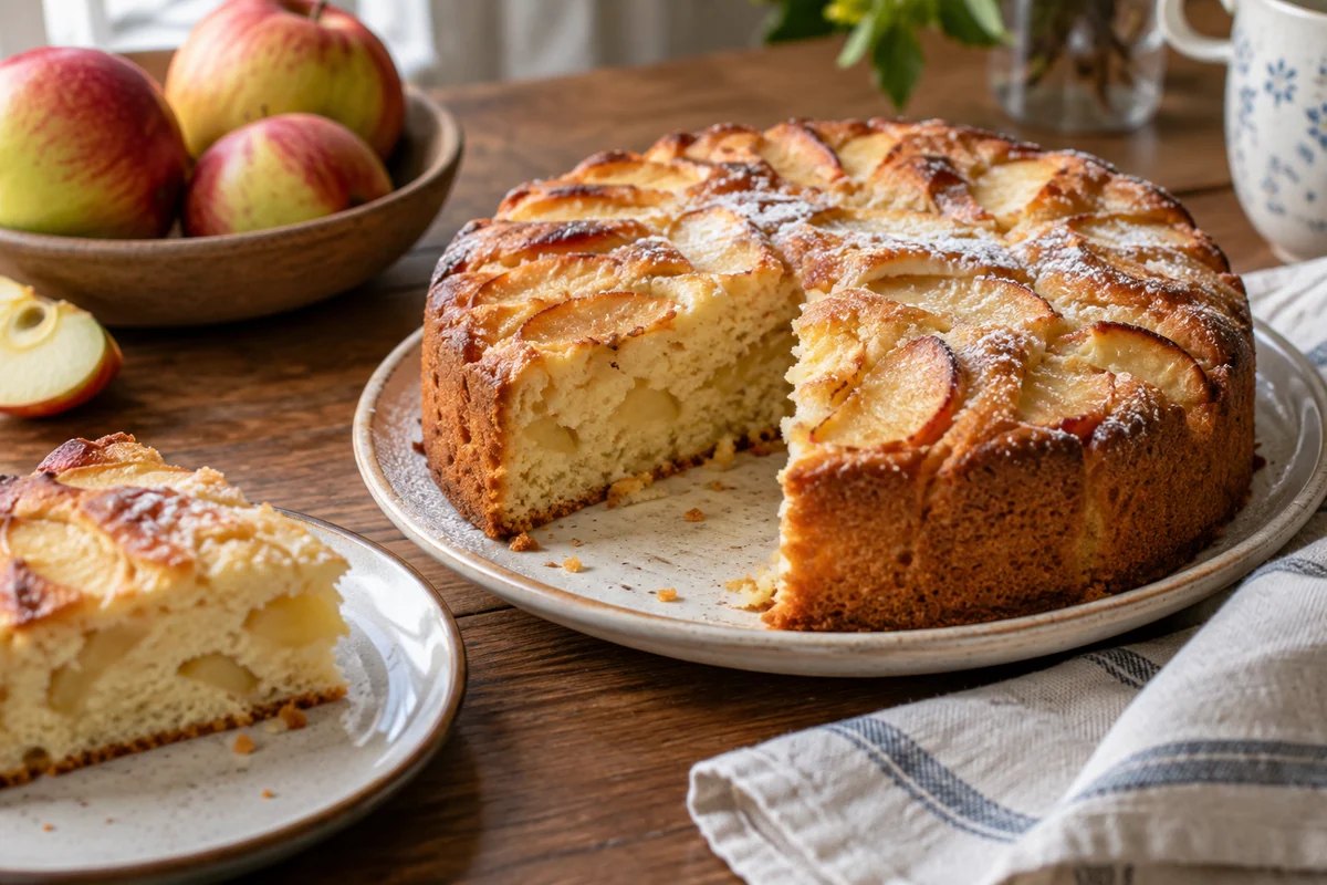 Шарлотка с яблоками